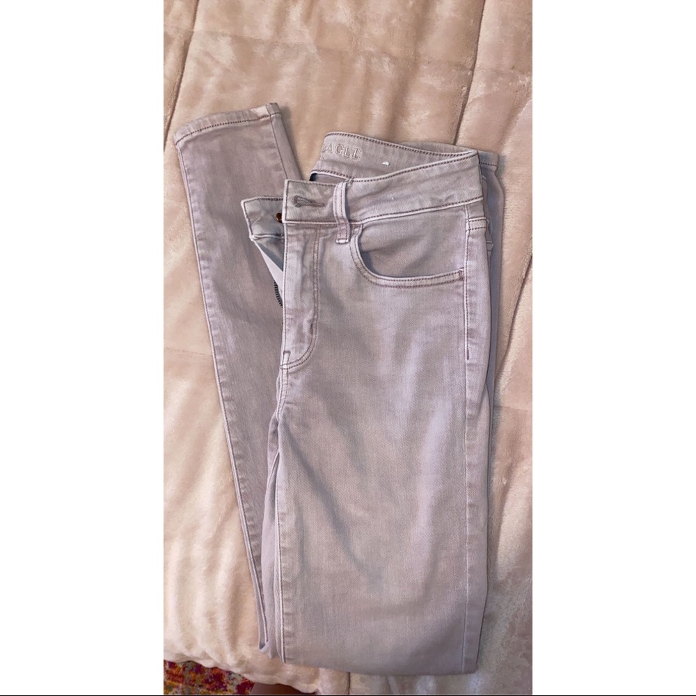 Lilac American Eagle skinny jeans